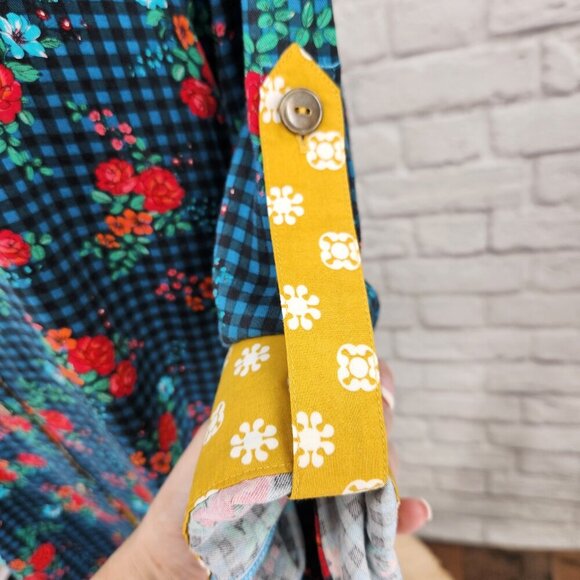 Matilda Jane Choose Your Path Fa La La Dress Floral Button Up Size Small NEW - Picture 6 of 16